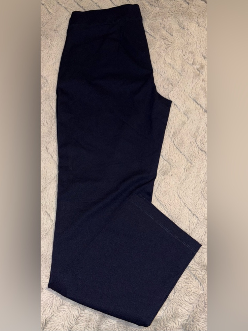 Chico’s Travelers navy blue stretch crepe pull-on slim ankle dress pants Size 1